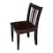 International Concepts Rectangle Set of 2 San Remo Juvenile Chairs, 13.2 in W, 16 in L, 26 in H, Wood, Rich Mocha CC15-105P - alternate 8